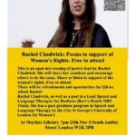 Met the Author Rachell Chadwick poems to enpower woman's